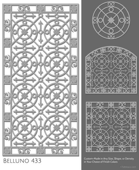 Tableaux Decorative Grilles Design Pattern "Belluno"