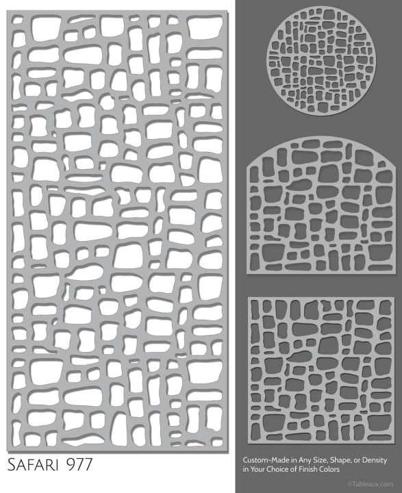 Tableaux Decorative Grilles Design Pattern "Safari"