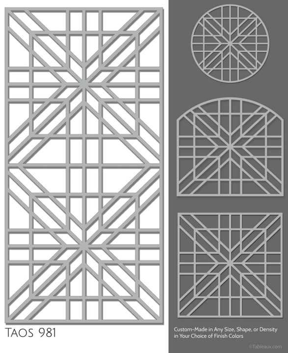 Tableaux Decorative Grilles Design Pattern "Taos"